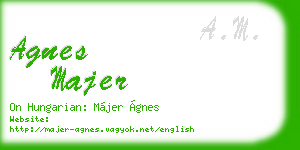 agnes majer business card
